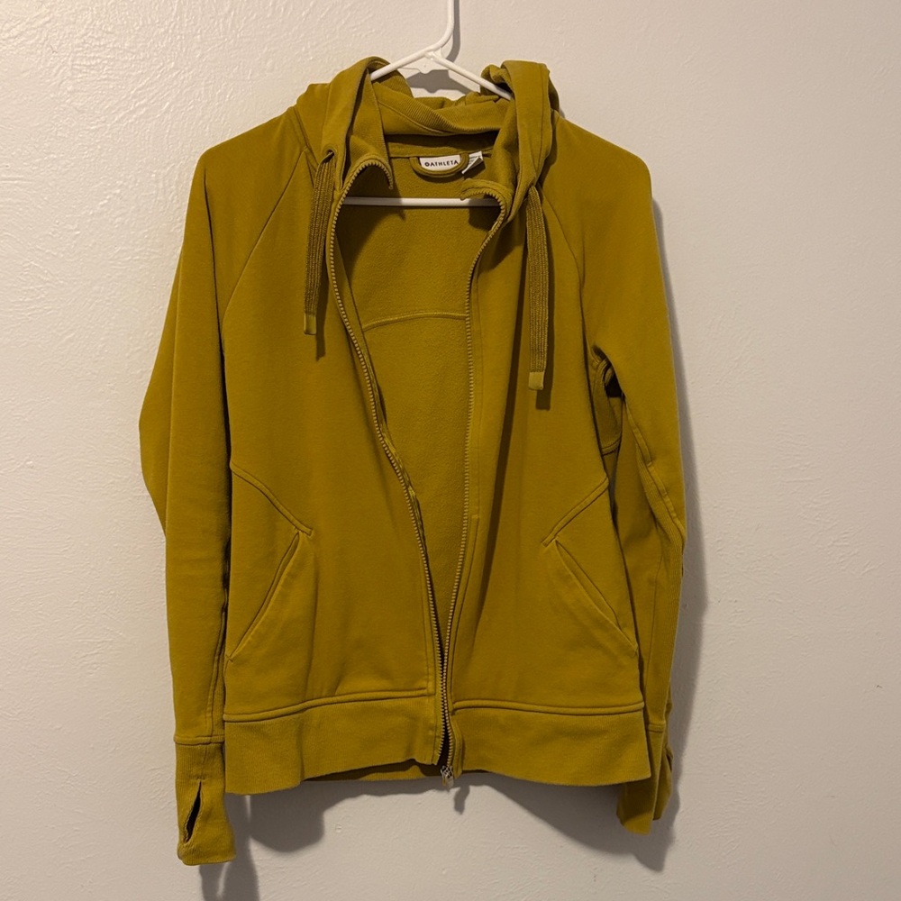 Athleta Mustard Hoodie Jacket